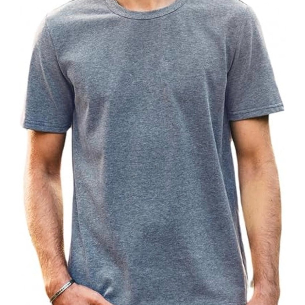 Men's Heather/blue Gray Short Sleeve Tee